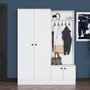 Hanah Home Soporte de Pasillo Blanco con Estanterías